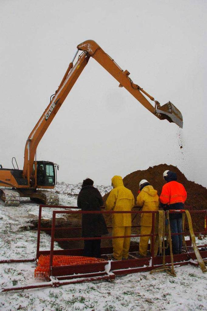 Diagnostics archéologiques à Marquion (Pas-de-Calais), sur le tracé du canal Seine-Nord Europe, 2009.©INRAP